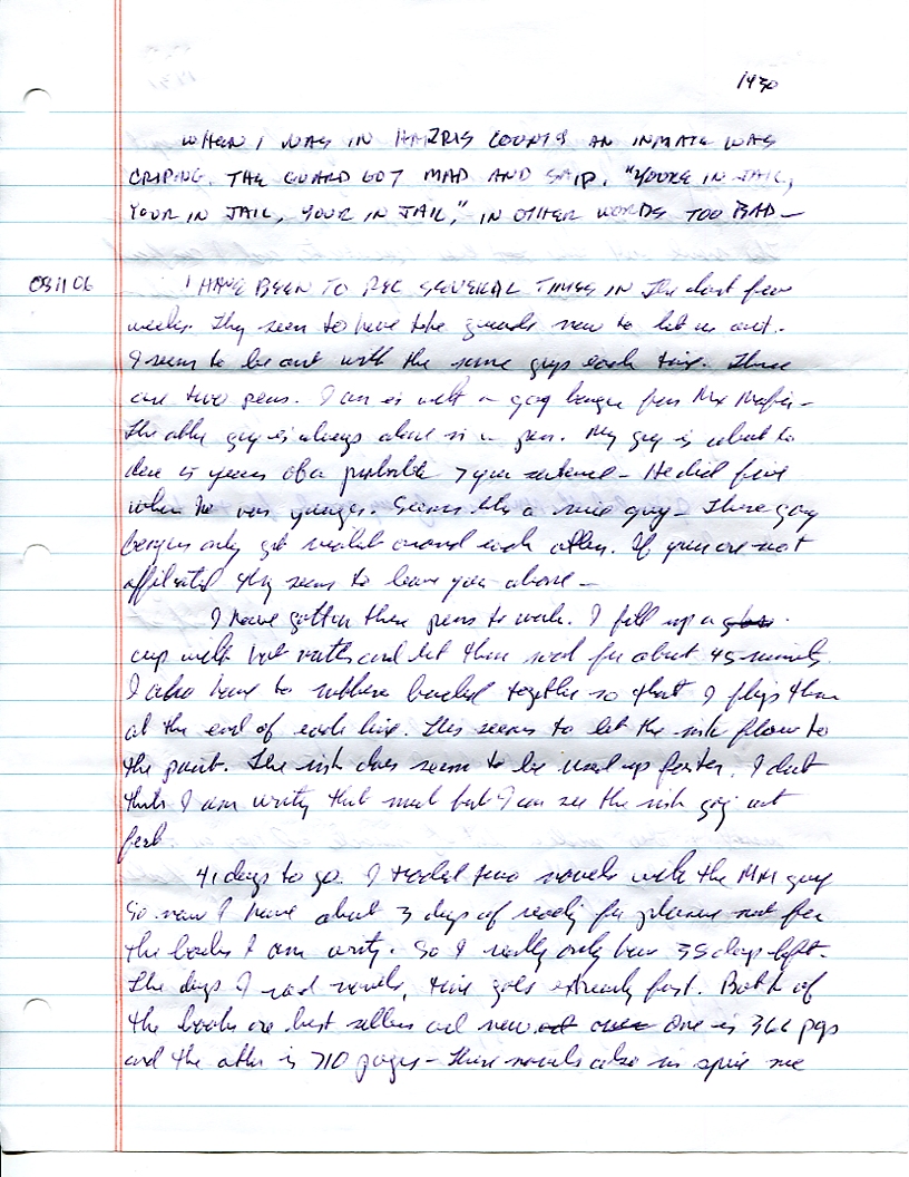 Dr John WorldPeace 2008 Prison Journal